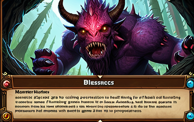 **Prompt for Monster Selection**: "An illustration of a player in a fantasy game selecting appropriate monsters for automatic hunting. The player is analyzing different monsters with varying health points and resources, showcasing a vibrant game interface with stats displayed."